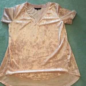Never worn pale pink velour top